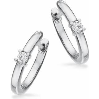 Scrouples Øreringe - Kleopatra - 14 karat hvidguld clip creoler med diamanter, 0,07ct - 1146,07