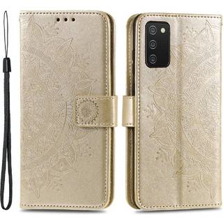 SKALO Samsung A02s / A03s Mandala Flip Cover - Guld