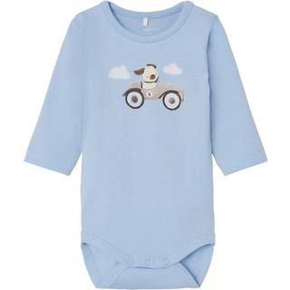 Name It Chambray Blue Hundeprint Body - Str. 0m 50cm