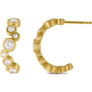 byBiehl - Stardust Hoops i forgyldt sølv med sten - 4-4605a-gp