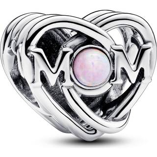 Pandora - Mom sølv charm med opal - 793233c01