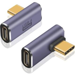 NÖRDIC USB4 vinklet adapter han til hun 40G 8K60Hz PD100W