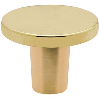 Beslag Design Dalby knop, Ø25 mm, poleret ubehandlet messing