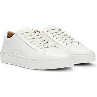 Sneakers med low cut i Gary-læder med logo ved snørebåndene