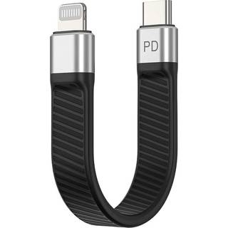 NÖRDIC kort fladt kabel 14 cm USB-C til lynhurtig opladning PD18W chipsæt C94