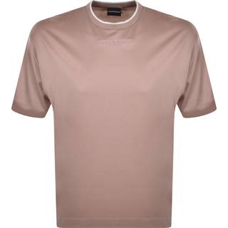 Emporio Armani Crew Neck Logo T Shirt Pink