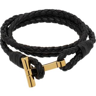 Tom Ford Braided leather bracelet - black - M