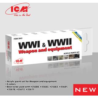 Acrylic paint set for Military outfitters 6 x 12 ml