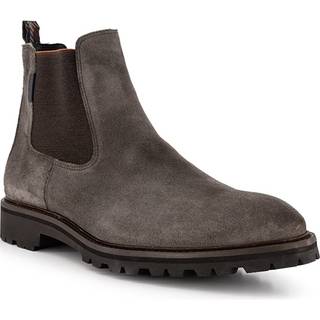 Floris van Bommel Herren Chelsea Boots braun,grau Velours
