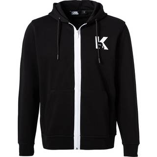 KARL LAGERFELD Herren Sweatjacke schwarz unifarben