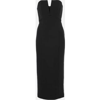 Roland Mouret Strapless silk-blend midi dress - black - XL
