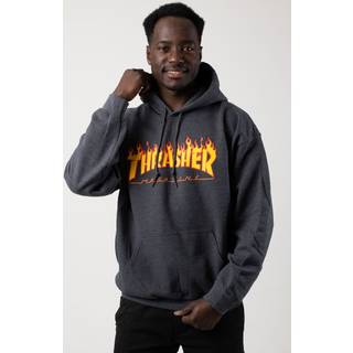 Sweatshirt Thrasher Flame Hoodie Dark Grey S - Dark Grey - S