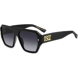 Dsquared2 Mand D2 0128/S 807/9O Solbriller Acetat Sort Grå Firkantet Normal Skygge