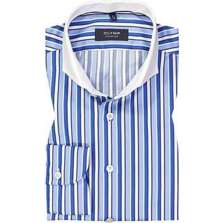 OLYMP Signature Herren Hemd blau gestreift