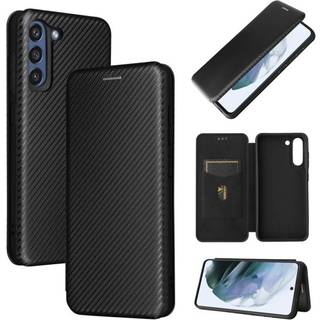 SKALO Samsung S21 FE Carbon Fiber Pungetui - Sort