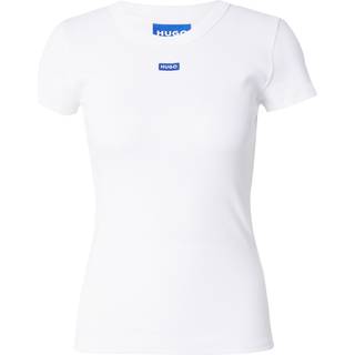Slim fit T-shirt i bomuld med stræk og blå logobadge