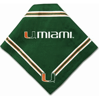 Collegiate Miami Hurricanes Pet Bandana Small - Hundebandana must-have til fdselsdagsfester Sportsspil osv.