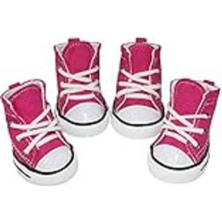 Besuntek Pet Dog Shoes Puppy Canvas Sport Shoes Sneaker Starter Non Slip Causal Shoes Dog & Cat Paw Beskyttelsesdækning til udendørs gåsport og v