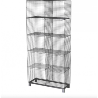 Kalager Grid Cabinet med Ben - Rustic Grey
