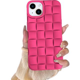 Ginkgonut kompatibel med iPhone 13 -sag eller iPhone 14 -sag til kvinder / piger søde 3D lagt Desgin Soft Silicone Shockproof Raised Bumper Corne