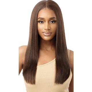 Oute 100% Human Hair Blend 13x6 Handbundet 360 Lace Frontal Wig - Marisa (farve: Drff2/Vanicho)