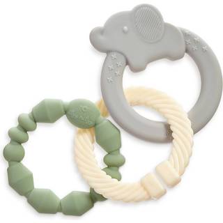 Itzy Ritzy - Itzy Loops Sensory Teether; Indeholder 2 silikoneringe og 1 led (elefant)