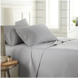 Southshore Fine Living Inc. Classic Soft and Comfortable 4-Piece Sheet Set California King Steel Gray
