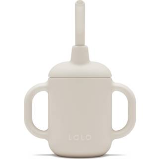 Lalo Little Cup Ikke -giftig silikonstråkop med håndtag - baby og småbarn Sippy Cup - Mini Cup og Straw Training System 4oz havregryn