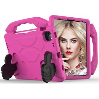EIDERWOOD iPad Air 13" (2025 / 2024) / Pro 13" (2024) / Pro 12.9" (2022-2018) Børne Cover - Thumb Kickstand Bagside Cover - Lyserød