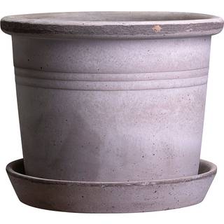 Bergs Potter Galestro Krukke Med Underkop Ø35 Cm - Krukker Terrakotta Grå - GG35S