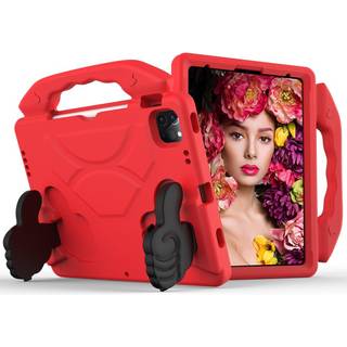 EIDERWOOD iPad Air 13" (2025 / 2024) / Pro 13" (2024) / Pro 12.9" (2022-2018) Børne Cover - Thumb Kickstand Bagside Cover - Rød