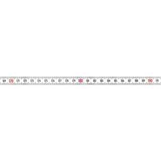 Selvklæbn. båndmål stål 15mtr×13mm V-H grad. hvid