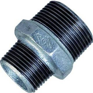 Brystnippel reduktion 1" x 1/2" galvaniseret