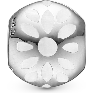 White Bloom, Mother Of Pearl - Charm 4 Mm Til Armbånd - Sterling Sølv - Christina