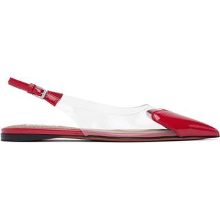 AlaÃ¯a Le CÅur patent leather and PU slingback flats - red - EU 38.5