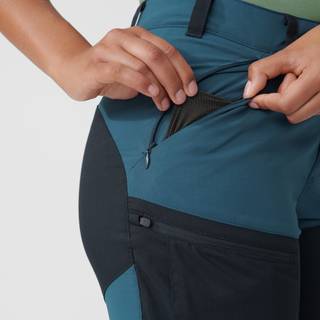 Fjällräven Women's Abisko Midsummer Zip Off Trousers Zip off-bukser Damer størrelse 40 farve blå