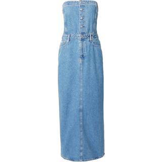 Strapless Denim Maxi Dress - Denim - M