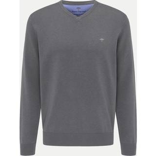Fynch-Hatton Herren Pullover grau unifarben