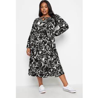 Yours Curve Yours Curve Black Textured Midaxi Dress