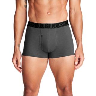 Under Armour Performance Cotton Men's 3" 3-Pack Boxerjock® Castlerock Full Heather / Red / Castlerock L
