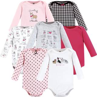 Hudson baby unisex baby bomuld lang?rmet bodysuits pige hunde 7-pack preemie