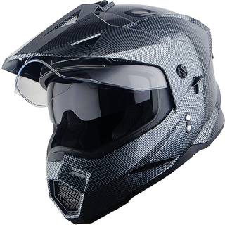 1Storm Dual Sport Motorcykel Motocross Off Road Full Face Hjelm Dual Visir