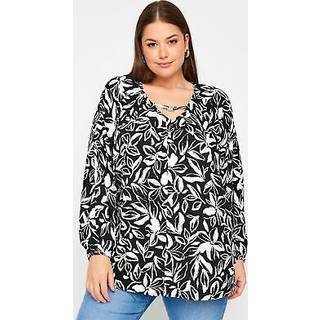 Yours Curve Yours Curve Blomster ballonærmet bluse