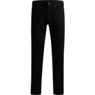 Delaware-jeans med slim fit i intens sort denim med behageligt stræk