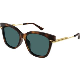 Bottega Veneta Kvinde BV1296SA 003 Solbriller Acetat Havana Grøn Cat Eye