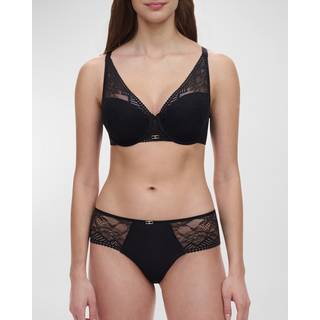Chantelle Origins Lace Lightweight Plunge Bra - Black - F 70