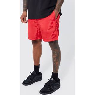 Mens Red Elasticated Waist Toggle Short