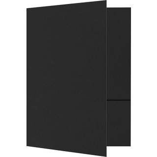 Luxpaper 9 """" x 12 """" Pr?sentationsmapper | To lomme | Midnat sort | 100lb. D?kning | 10 Antal