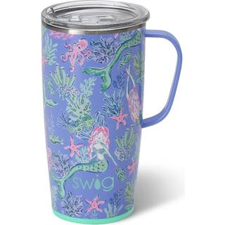 Swig Life 22oz rejse krus isoleret tumbler med håndtag og låg kopholdervenlig opvaskemaskine sikker rustfrit stål rejs kaffekop isoleret krus med