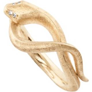 OLE LYNGGAARD COPENHAGEN Snakes ring i 18 kt guld med 4 brillanter, lille - Str. 53